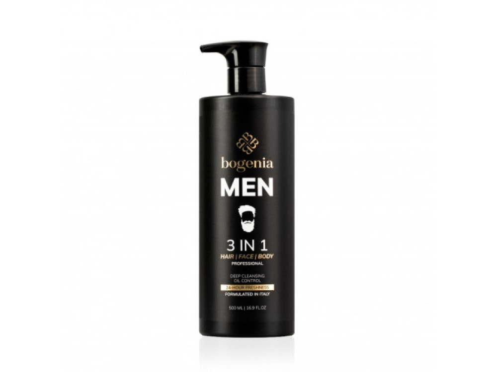 Чоловічий засіб Men 3 in 1 Hair Face Body Wash Bogenia BG450 500 мл