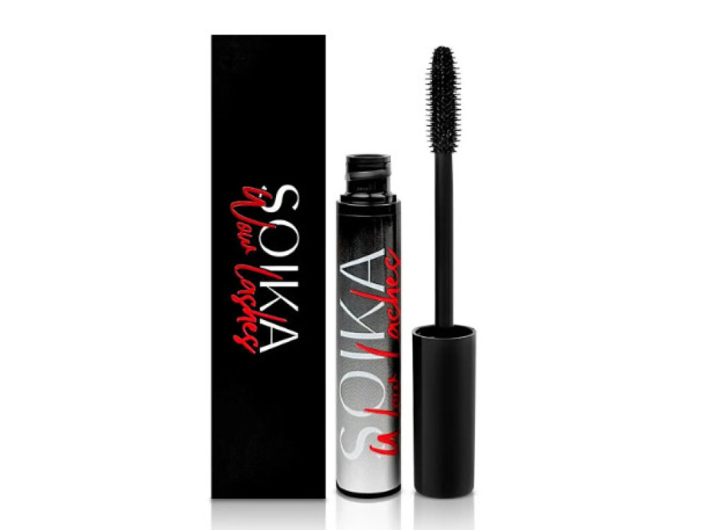 Туш для вій  WOW LASHES Ефект накладних вій чорна Soika 10 г
