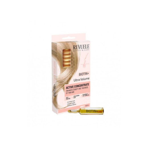 Ампули для волосся Revuele  BIOTIN+ULTRA VOLUME Активний концентрат, 8*5 мл