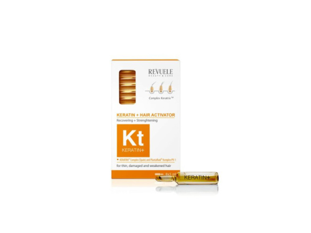 Ампули для волосся Revuele KERATIN+ Активатор відновлення, 8*5 мл