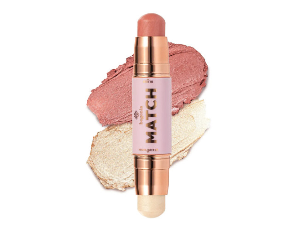 Xайлайтер та румʼяна Bogenia Match Stick Highlighter & Blush BG637 001